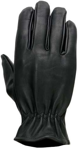 31GpOjZpXtL._AC_ Men's Black Deerskin Unlined Motorcycle Gloves with Cinch Wrist Closure