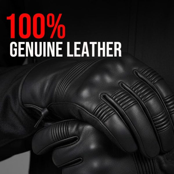 610JSTFO5ML._AC_SL1000_ Motorcycle Leather Gloves for Men Women - Touch Screen, Gel Padding, Knuckle & Palm Protection, Motorbike Cruiser Street Biker Glove Black M
