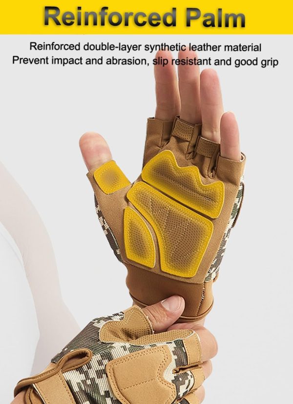 618apPTAgwL._AC_SL1375_ Fingerless Outdoor Gloves with Knuckle Protection for Cycling, Hiking, and Motorcycle Riding