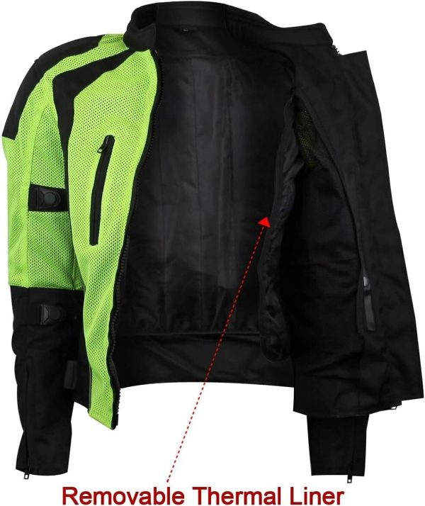 61FMnZao0QS._AC_SL1200_ Women's All Weather Mesh Motorcycle Riding Jacket