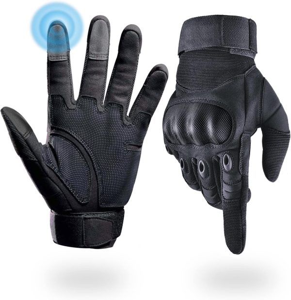 713kmwX3TL._AC_SL1500_ Tactical Gloves with Hard Shell Knuckle Protection and Leather Palm for Shooting, Motorcycle, Airsoft, Cycling, Paintball, Sports, Climbing, Training, Hunting