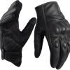 717WWqVfTML._AC_SL1500_ Men's Genuine Goatskin Leather Gloves - Full Finger Touchscreen Windproof for Urban Motorcycle Riding, Driving, Hiking