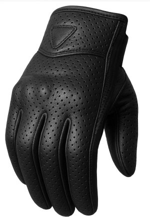Men's Motorcycle Leather Gloves - Touch Screen, Non-Slip, Cruiser Street Biker Protector