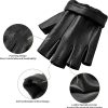 Black Sheepskin Fingerless Gloves, Breathable Leather Palm for Motorcycling, Cycling & Everyday Wear