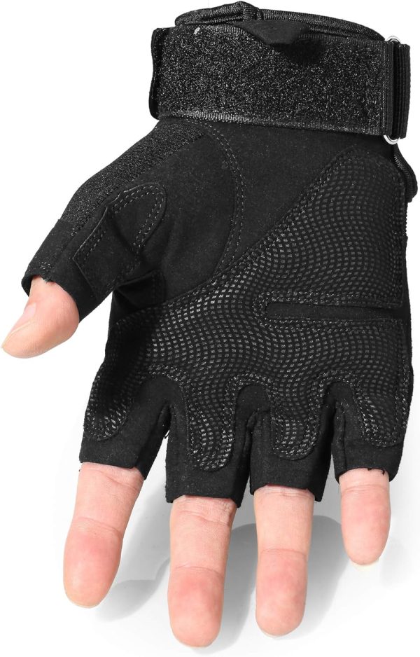 81NGLQ92GLL._AC_SL1500_ Tactical Fingerless Gloves for Motorbike Cycling Climbing Hiking Hunting