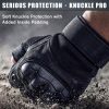 Fingerless Tactical Gloves with Knuckle Protection & Palm Padding for Cycling, Climbing, Hiking, Hunting, Airsoft, Paintball