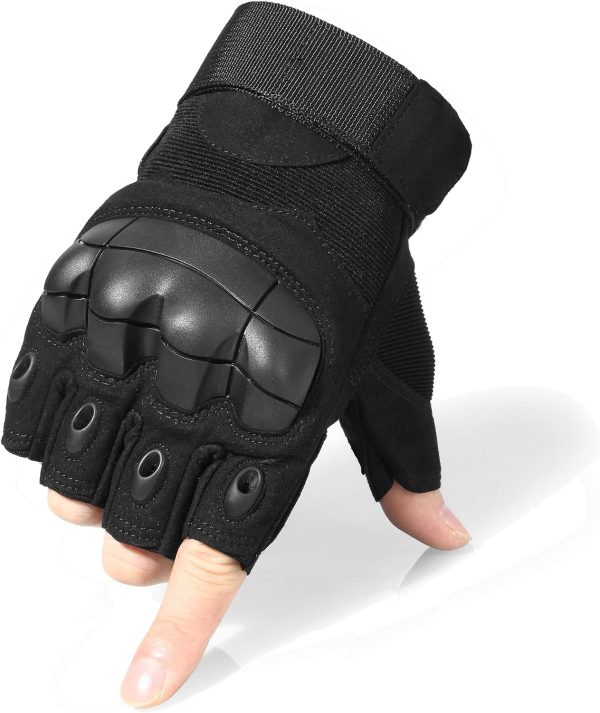 81axe68EGBL._AC_SL1500_ Tactical Fingerless Gloves for Motorbike Cycling Climbing Hiking Hunting