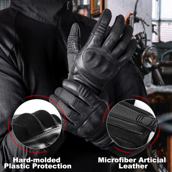91T00hNaKDL._AC_SL1500_ Touchscreen Full Finger Gloves for Men, Padded Outdoor Gloves Green